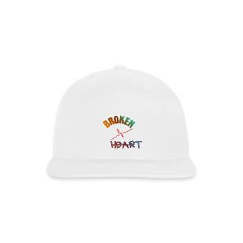 Broken heart - Snapback Baseball Cap - white - Front