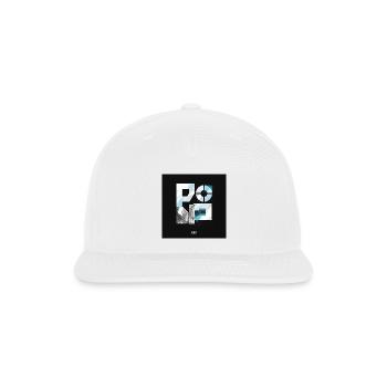 Blue Grid Echo Urban Collage 0262 - Snapback Baseball Cap - white - Front