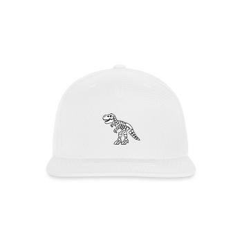 Prehistoric T-Rex Fossil Artwork - Snapback Baseball Cap - white - Front