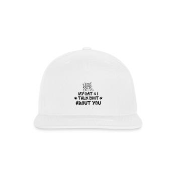 Funny Cat Saying Cat Lover Cat - Snapback Baseball Cap - white - Front