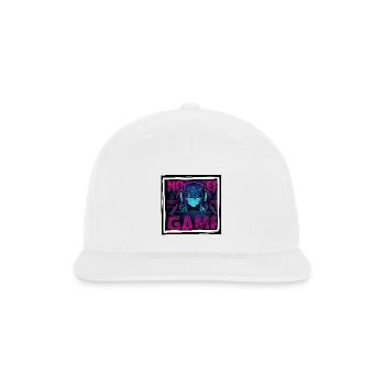 Neon Gamer Girl - Snapback Baseball Cap - white - Front