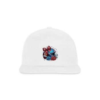 Patriotic Football Helmet Bow - Snapback Baseball Cap - white - Front