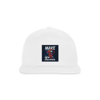 Make New Discoveries Skull Dive - Snapback Baseball Cap - white - Front