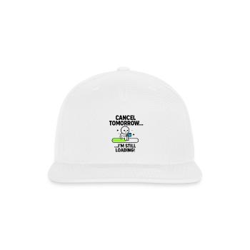 Funny lazy loading bar - Snapback Baseball Cap - white - Front