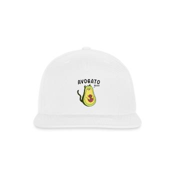 Cheerful Avocado Hugging Seed - Snapback Baseball Cap - white - Front