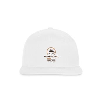 Coffee Loading Please Wait - Snapback Baseball Cap - white - Front