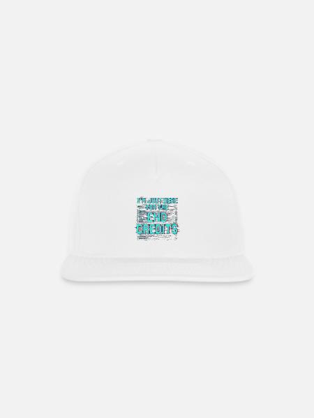 End Credits Glitch Tee - Snapback Baseball Cap - white