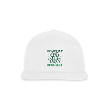 Beta Beetle Glitch - Snapback Baseball Cap - white - Front