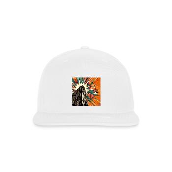 Mountain Burst Pop Art Explosion - Snapback Baseball Cap - white - Front