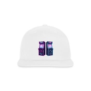 Arcade Love Insert Coin – Retro Gaming Couple Neon - Snapback Baseball Cap - white - Front