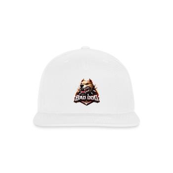 Bad Dog Spike Mascot - Snapback Baseball Cap - white - Front