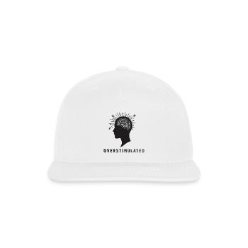 Overstimulated Brain Silhouette - Snapback Baseball Cap - white - Front