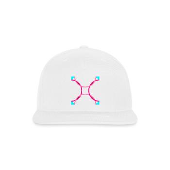 Neon Ring Lattice - Snapback Baseball Cap - white - Front