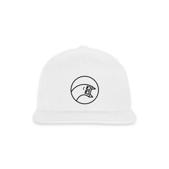 Cute Hangover Cat Face Cartoon - Snapback Baseball Cap - white - Front