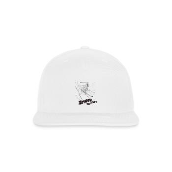 Snow Surfers Peak Ride - Snapback Baseball Cap - white - Front