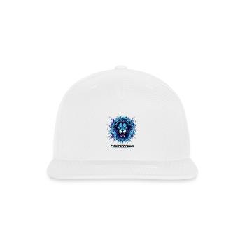 Neon Lion Fury Burst - Snapback Baseball Cap - white - Front