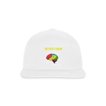 Colorful Brain Flight Terms - Snapback Baseball Cap - white - Front