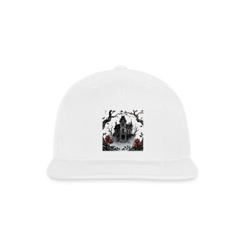 Gothic Manor in Mist - Snapback Baseball Cap - white - Front