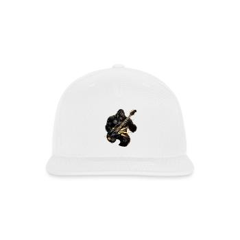 Gorilla Bass – Primal Groove Power Illustration - Snapback Baseball Cap - white - Front