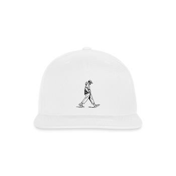 Hooded Walker Line Art   - Snapback Baseball Cap - white - Front