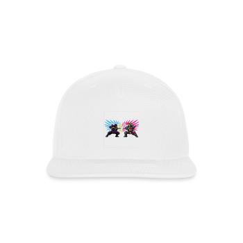 Neon Robot Clash - Snapback Baseball Cap - white - Front