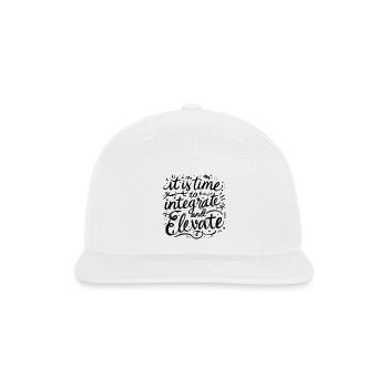 Integrate and Elevate - Snapback Baseball Cap - white - Front
