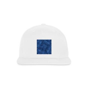 Blue Glitter Nebula Texture - Snapback Baseball Cap - white - Front