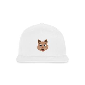 Surprised cat - Snapback Baseball Cap - white - Front
