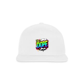 Pure Dope Neon Graffiti Splash - Snapback Baseball Cap - white - Front