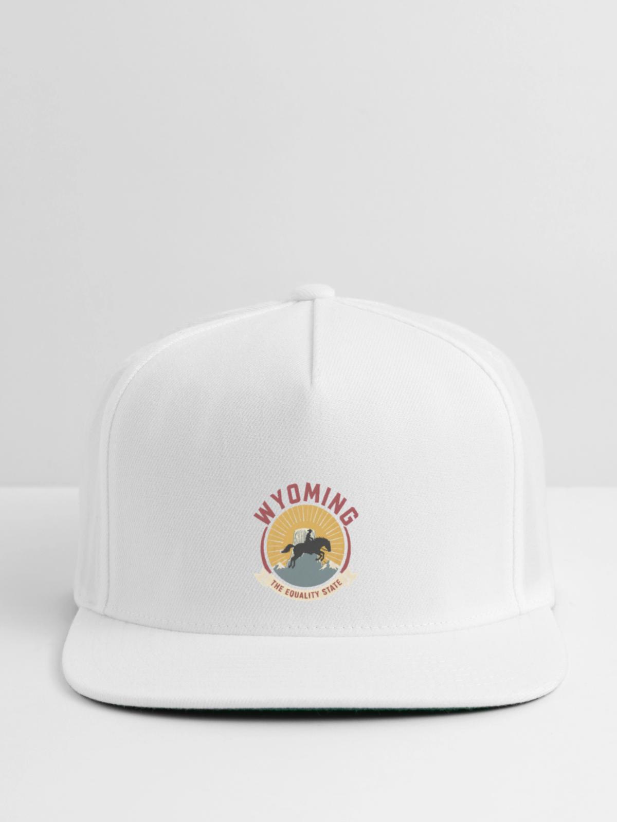Wyoming Equality Emblem - Snapback Baseball Cap - white - Front