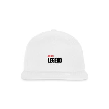 Job Site Legend Shirt – Funny Construction Worker  - Snapback Baseball Cap - white - Front