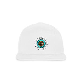 Electric Sun Mandala - Snapback Baseball Cap - white - Front