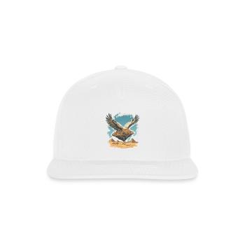 Eagle over Floating Pyramid Oasis - Snapback Baseball Cap - white - Front