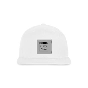 Cool Classy Cute Typography - Snapback Baseball Cap - white - Front