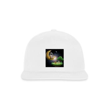 Astronaut on Moonlit Island - Snapback Baseball Cap - white - Front
