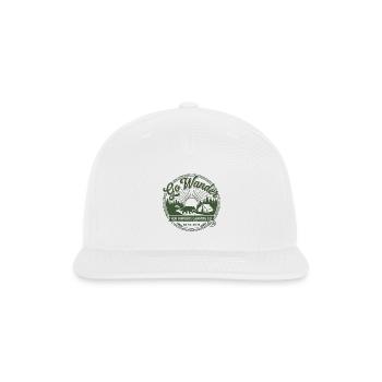 Go Wander Northwoods Camping Logo - Snapback Baseball Cap - white - Front