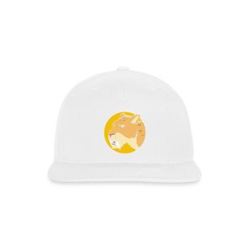 Sabertooth Tiger Prehistoric Smilodon - Snapback Baseball Cap - white - Front