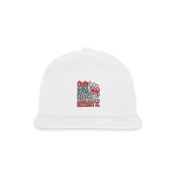 Cute Heart Restart Quote Tee Design - Snapback Baseball Cap - white - Front