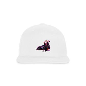Neon Fox Racer - Snapback Baseball Cap - white - Front