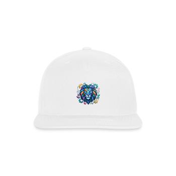 Vivid Circuit Lion Tech Art - Snapback Baseball Cap - white - Front