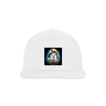5 Records Cosmic Cartoon Logo – Est. 2017 - Snapback Baseball Cap - white - Front