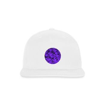 Violet Rose Bloom Circle - Snapback Baseball Cap - white - Front