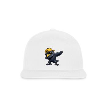 Dabbing Raven - Snapback Baseball Cap - white - Front