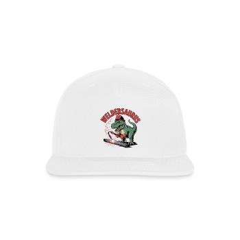 Weldersaurus Funny Dinosaur Welder Gift - Snapback Baseball Cap - white - Front