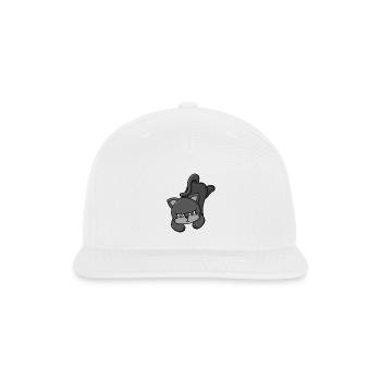 Grouchy Grey Cat - Snapback Baseball Cap - white - Front