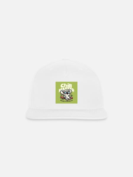 Chill Master Koala - Snapback Baseball Cap - white