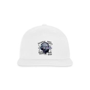 Cyberpunk Inside Noise Glitch Art ELG Design - Snapback Baseball Cap - white - Front