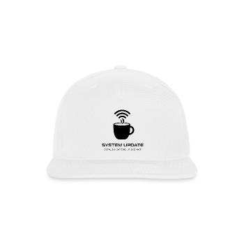 Funny Coffee System Update Caffeine Loading - Snapback Baseball Cap - white - Front