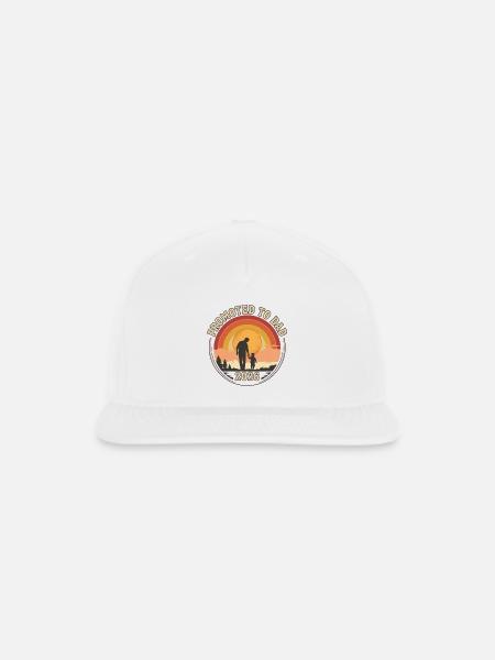 Promoted to Dad 2026 Sunset - Snapback Baseball Cap - white