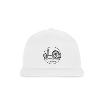 london - Snapback Baseball Cap - white - Front